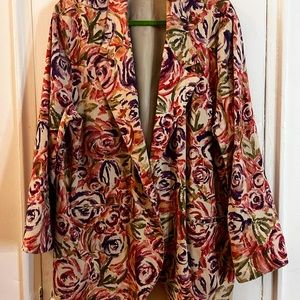 Vintage Floral Blazer Size XXL from 1980s